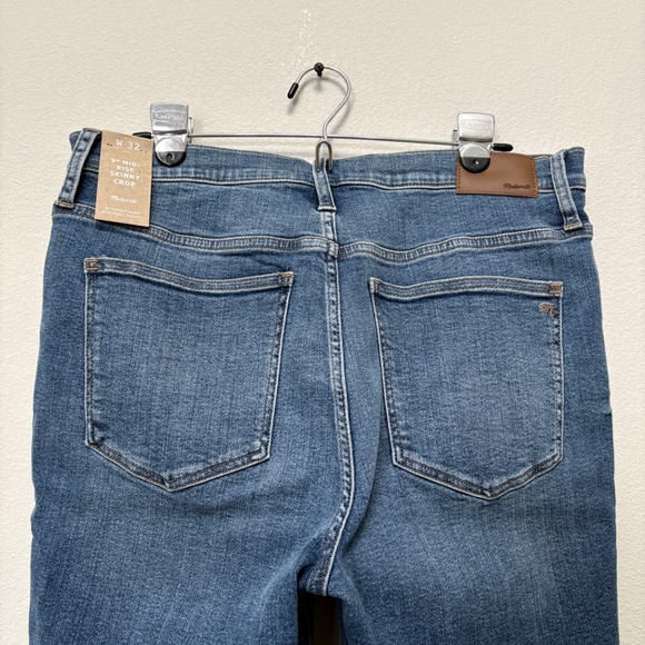 Madewell 9" Mid-Rise Skinny Crop Jeans: Button-Front TENCEL Edition - 32 NWT - Picture 6 of 10